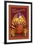 Banner Thanksgiving-Frank Harris-Framed Giclee Print