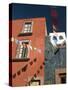 Banners in Street, San Miguel De Allende, Mexico-Nancy Rotenberg-Stretched Canvas