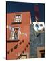 Banners in Street, San Miguel De Allende, Mexico-Nancy Rotenberg-Stretched Canvas