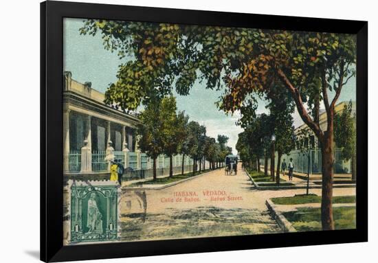 Banos Street, Havana, Cuba, C1910-null-Framed Giclee Print