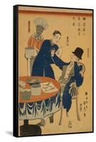 Banquet at a foreign mercantile house in Yokohama, 1861-Utagawa Sadahide-Framed Stretched Canvas