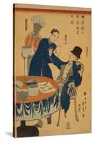 Banquet at a foreign mercantile house in Yokohama, 1861-Utagawa Sadahide-Stretched Canvas