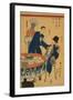 Banquet at a foreign mercantile house in Yokohama, 1861-Utagawa Sadahide-Framed Giclee Print