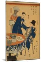 Banquet at a foreign mercantile house in Yokohama, 1861-Utagawa Sadahide-Mounted Giclee Print
