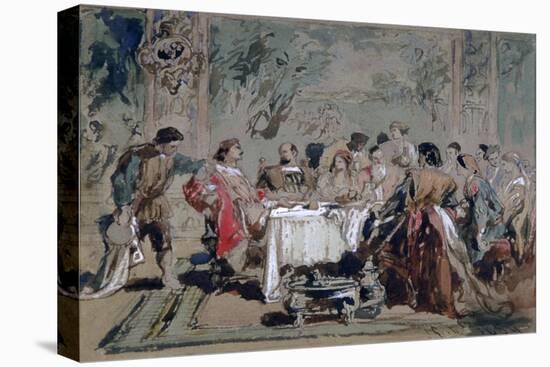 Banquet at Lucentio's House, 1859-John Gilbert-Stretched Canvas