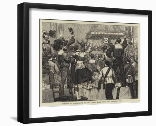 Banquet at Portsmouth to the Troops Home from the Ashantee War-Joseph Nash-Framed Giclee Print