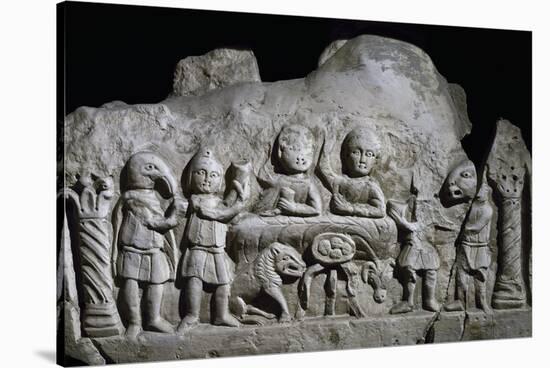 Banquet, Bas-Relief, Roman Civilisation, 3rd Century-null-Stretched Canvas