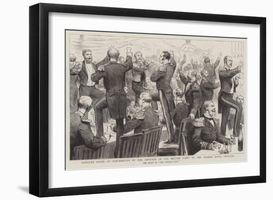 Banquet Given at Portsmouth by the Officers of the British Fleet to the German Naval Officers-null-Framed Giclee Print