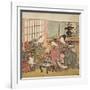 Banquet in a Wealthy Household, 1770-74-Isoda Koryusai-Framed Giclee Print