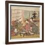 Banquet in a Wealthy Household, 1770-74-Isoda Koryusai-Framed Giclee Print