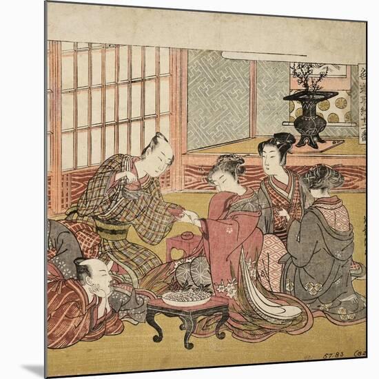 Banquet in a Wealthy Household, 1770-74-Isoda Koryusai-Mounted Giclee Print