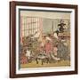 Banquet in a Wealthy Household, 1770-74-Isoda Koryusai-Framed Giclee Print