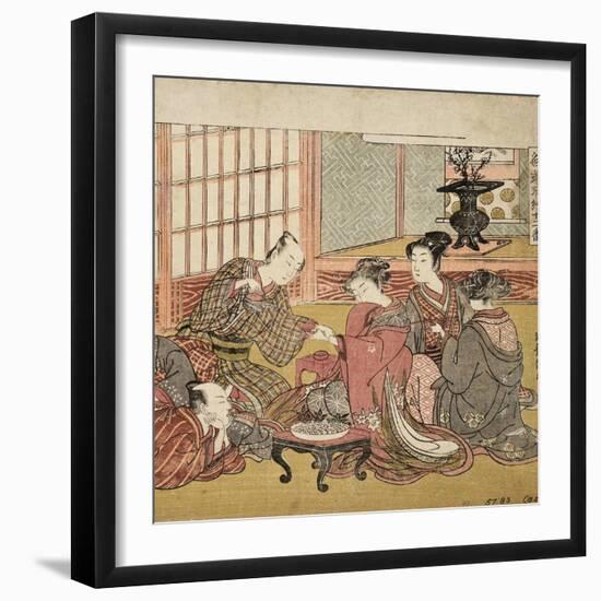 Banquet in a Wealthy Household, 1770-74-Isoda Koryusai-Framed Giclee Print