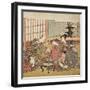 Banquet in a Wealthy Household, 1770-74-Isoda Koryusai-Framed Giclee Print