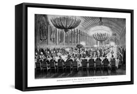 Banquet in the Emperor's Hall, Römer, Frankfurt, (17th August 186), 1900-null-Framed Stretched Canvas