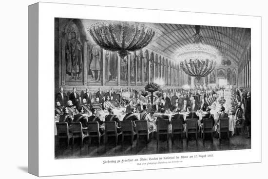 Banquet in the Emperor's Hall, Römer, Frankfurt, (17th August 186), 1900-null-Stretched Canvas