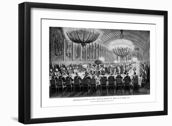 Banquet in the Emperor's Hall, Römer, Frankfurt, (17th August 186), 1900-null-Framed Giclee Print