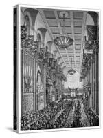 Banquet in the Great Hall for Queen Victoria, Guildhall, City of London, November 1837-null-Stretched Canvas