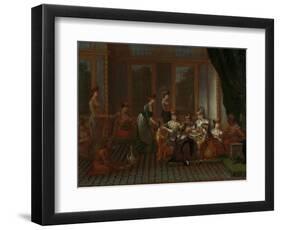 Banquet of Distinguished Turkish Women-Jean Baptiste Vanmour-Framed Art Print