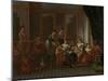 Banquet of Distinguished Turkish Women-Jean Baptiste Vanmour-Mounted Art Print