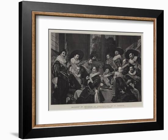 Banquet of Officers of Arquebusiers of St Andrew-Frans Hals-Framed Giclee Print