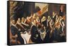 Banquet of Officers of Civic Guard of St George at Haarlem-Frans Hals-Framed Stretched Canvas