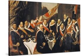 Banquet of Officers of Civic Guard of St George at Haarlem-Frans Hals-Stretched Canvas