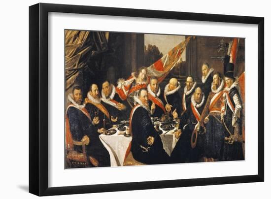 Banquet of Officers of Civic Guard of St George at Haarlem-Frans Hals-Framed Giclee Print