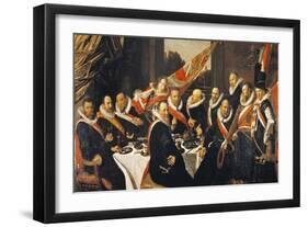 Banquet of Officers of Civic Guard of St George at Haarlem-Frans Hals-Framed Giclee Print