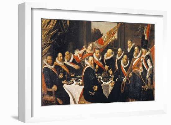 Banquet of Officers of Civic Guard of St George at Haarlem-Frans Hals-Framed Giclee Print