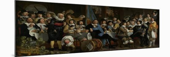 Banquet of the Crossbowmen's Guild in Celebration of the Treaty of Munster, 1648-Bartolomeus Van Der Helst-Mounted Giclee Print