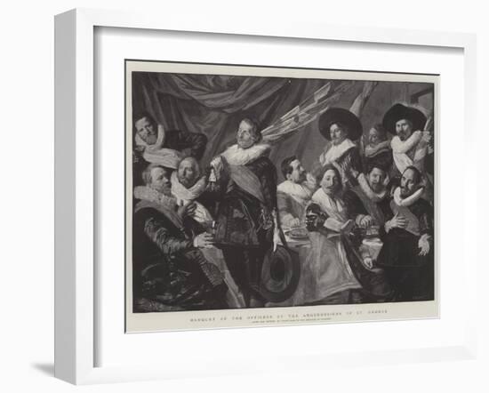 Banquet of the Officers of the Arquebusiers of St George-Frans Hals-Framed Giclee Print