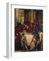Banquet Scene, Detail from Dinner at Pharisee's House or Dinner at Simon's House-Paolo Caliari-Framed Giclee Print