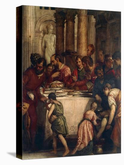 Banquet Scene, Detail from Dinner at Pharisee's House or Dinner at Simon's House-Paolo Caliari-Stretched Canvas