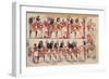 Banquet Scene, from Thebes, circa 1400 BC (Wall Painting)-null-Framed Giclee Print