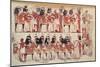 Banquet Scene, from Thebes, circa 1400 BC (Wall Painting)-null-Mounted Giclee Print