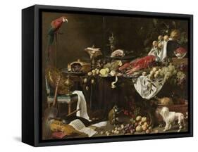 Banquet Still Life, 1644-Adriaen van Utrecht-Framed Stretched Canvas