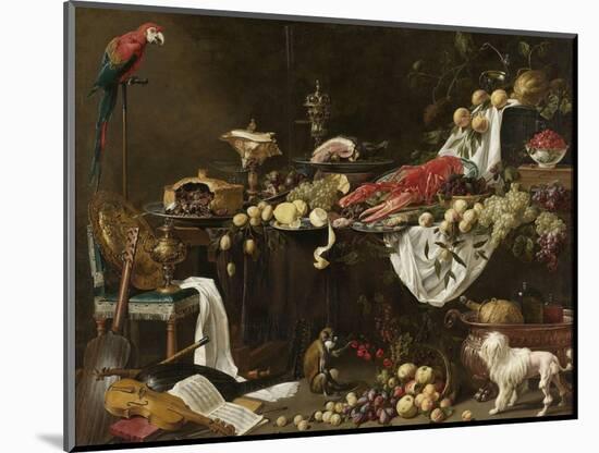 Banquet Still Life, 1644-Adriaen van Utrecht-Mounted Giclee Print