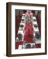 Banquet Table Settings-null-Framed Art Print