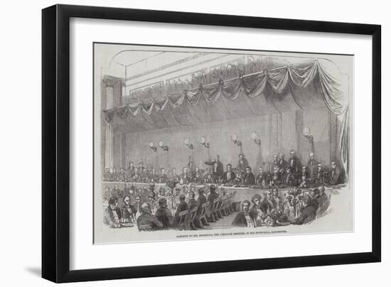 Banquet to Mr Ingersoll, the American Minister, in the Town-Hall, Manchester-null-Framed Giclee Print