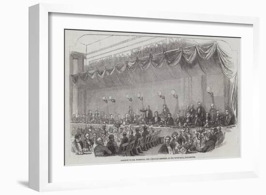 Banquet to Mr Ingersoll, the American Minister, in the Town-Hall, Manchester-null-Framed Giclee Print