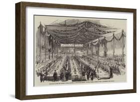 Banquet to the 9th (Queen's Royal) Lancers, in the Upper Market, Exeter-George Townsend-Framed Giclee Print