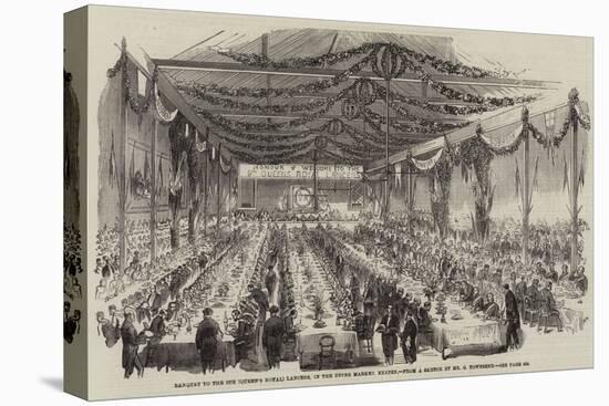 Banquet to the 9th (Queen's Royal) Lancers, in the Upper Market, Exeter-George Townsend-Stretched Canvas