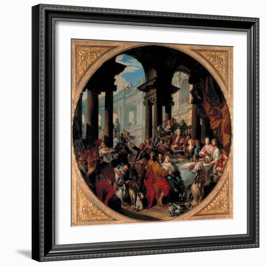 Banquet Under a Portico-Giovanni Paolo Pannini-Framed Giclee Print