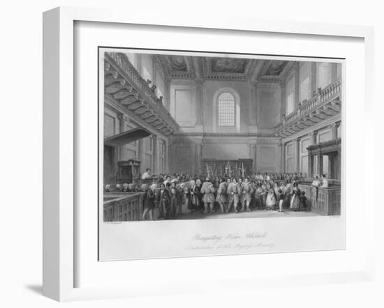 'Banqueting House, Whitehall. Distribution of Her Majesty's Maundy', c1841-Henry Melville-Framed Giclee Print
