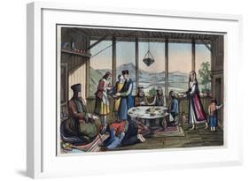 Banqueting Scene in Greece in 19Th Century-Stefano Bianchetti-Framed Giclee Print