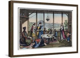 Banqueting Scene in Greece in 19Th Century-Stefano Bianchetti-Framed Giclee Print