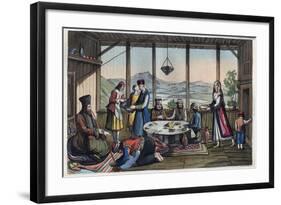 Banqueting Scene in Greece in 19Th Century-Stefano Bianchetti-Framed Giclee Print