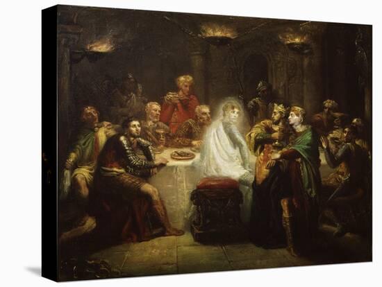 Banquo's Ghost from Macbeth, by William Shakespeare-Theodore Chasseriau-Stretched Canvas