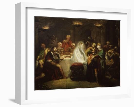 Banquo's Ghost from Macbeth, by William Shakespeare-Theodore Chasseriau-Framed Giclee Print